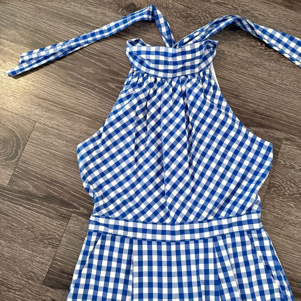 J. Crew High-neck jumpsuit in gingham cotton poplin - Picture 3 of 8